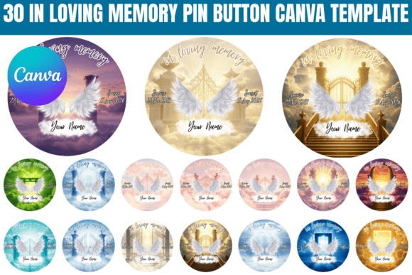 30 In Loving Memory Pin Button Templates for a Thoughtful Tribute