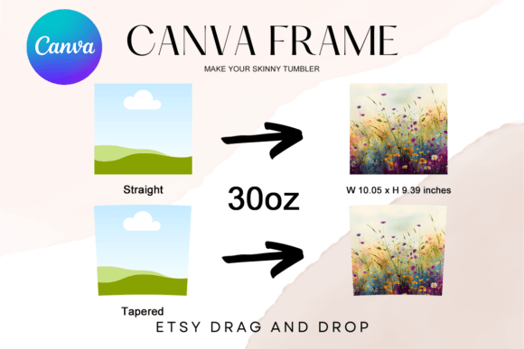 30Oz Canva Frame Skinny Tumbler Template: Your Digital Design Shortcut