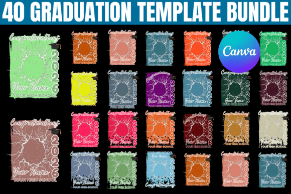 40 Graduation Canva Template Bundle for Class of 2026
