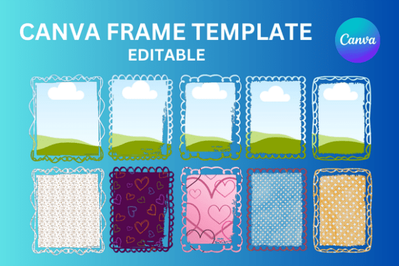 Border Doodle Whimsical Canva Frame: A Creative Design Asset