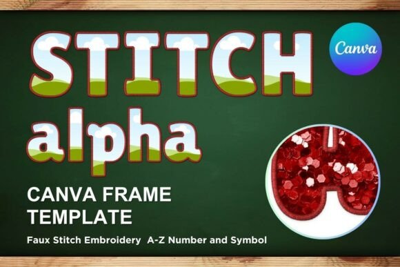 Create Custom Faux Embroidery Letters with Canva Frames