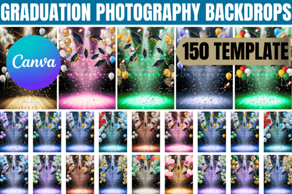 Graduation Photography Backdrop Template: Design Flexibility