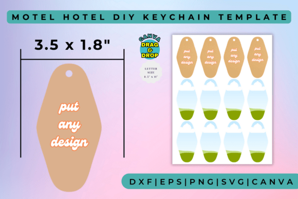 Motel Hotel DIY Keychain Template: Design Unique Keepsakes