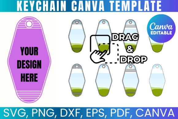 Motel Keychain Canva Frame Bundle: Your Sublimation Starter Kit
