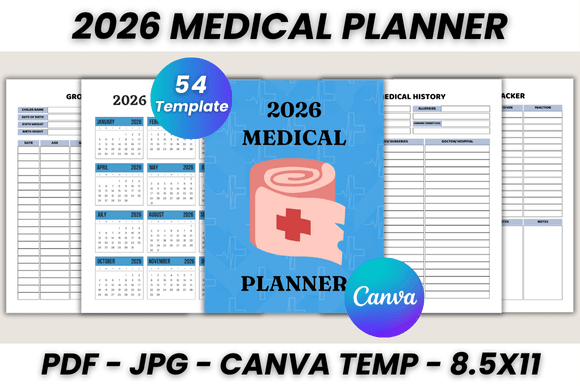 Organize Your Health: The 2026 Medical Planner Canva Template