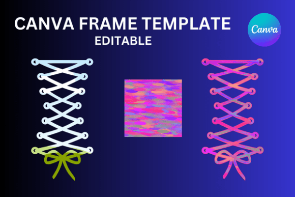 Shoe or Corset Lacing Canva Frame: A Digital Designer's Secret Weapon