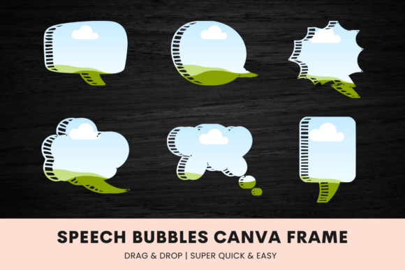 Speech Bubbles Canva Frame Template for Dynamic Visuals
