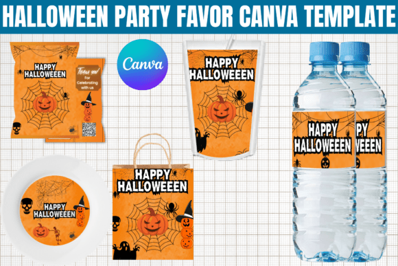Spook-ify Your Celebration with a Halloween Party Favor Canva Template