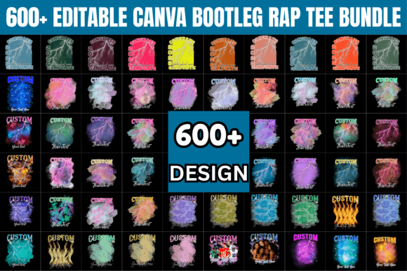 Unleash 90s Vibe: The 600+ Canva Bootleg Rap Tee Bundle